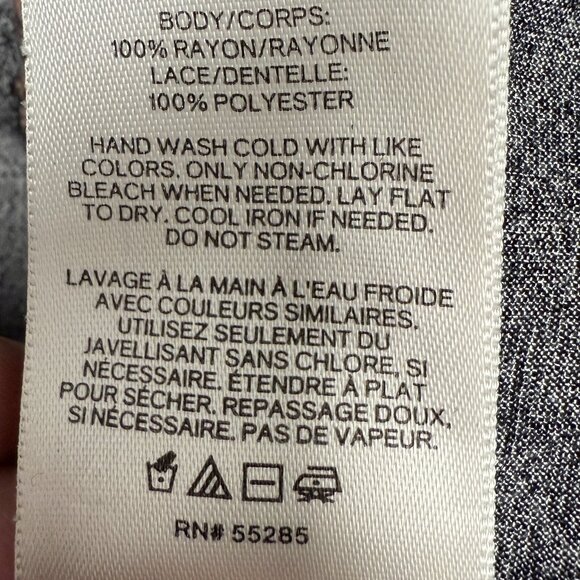 Women's EXPRESS Lace V-Neck Long Sleeve Popover‎ Top/Blouse | Size Medium - Picture 8 of 11